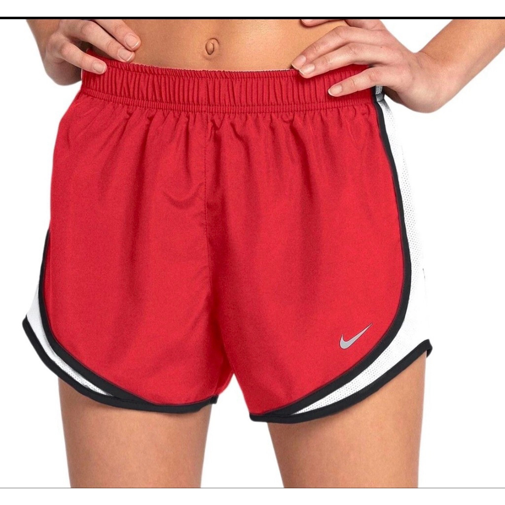 Women's Nike Red & White Athletic Shorts S